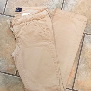 American eagle Khaki kick boot stretch..size 8